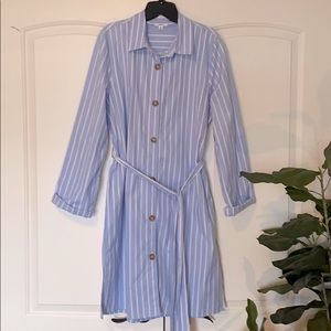 Striped button up dress